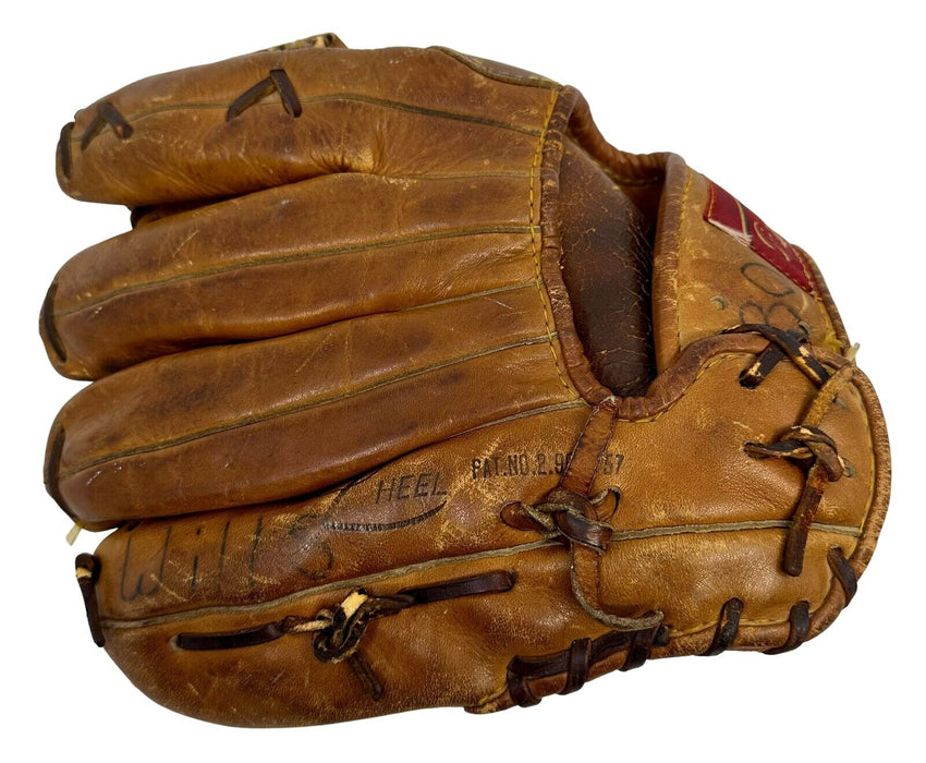 The Finest 1967 Maury Wills Game Used Baseball Glove PSA DNA Brooklyn Dodgers