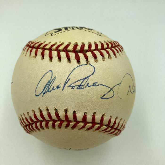 1996 Derek Jeter Alex Rodriguez & Chipper Jones Rookie Signed Baseball JSA COA