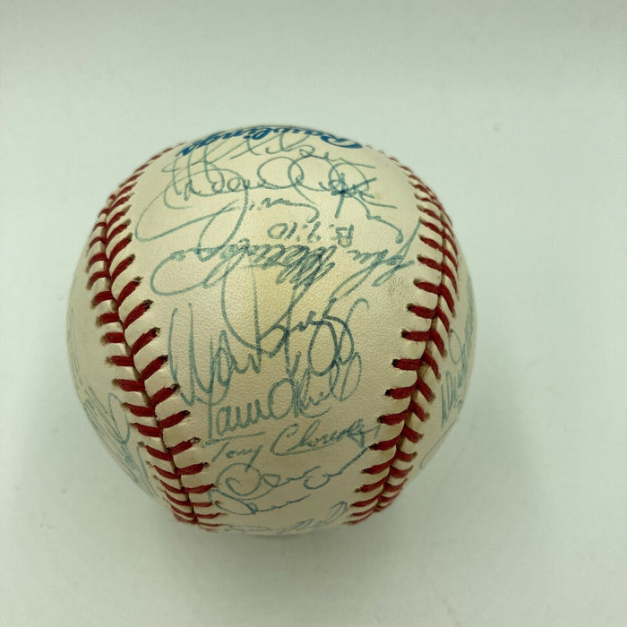 1996 New York Yankees World Series Champs Team Signed Baseball Derek Jeter JSA