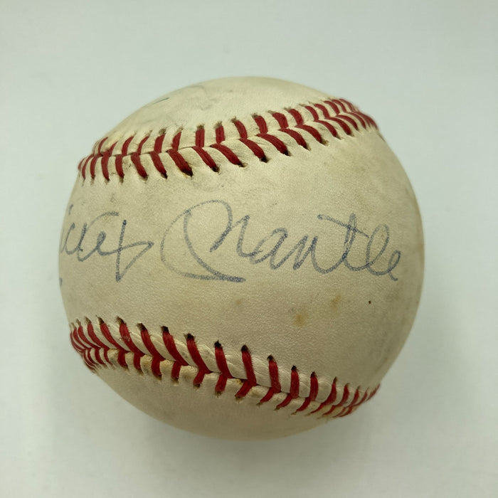 Mickey Mantle Signed Vintage Baseball PSA DNA COA