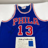 Wilt Chamberlain Signed Mitchell & Ness 1966-67 Philadelphia Warriors Jersey PSA
