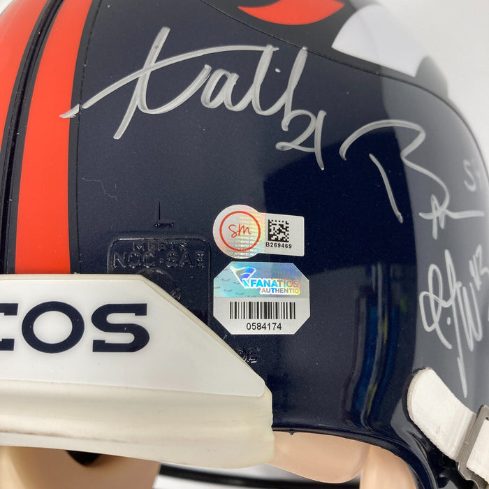 2015 Denver Broncos Super Bowl 50 Champs Team Signed Game Helmet JSA COA