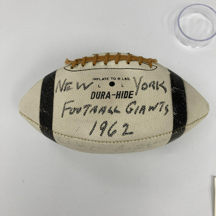 1962 New York Giants Champs Team Signed Spalding Football 34 Sigs JSA COA
