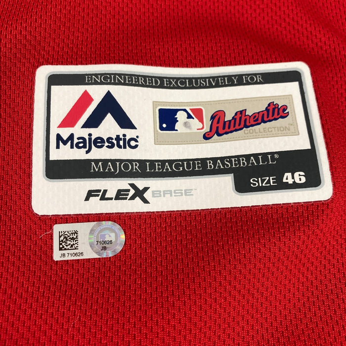 Juan Samuel Game Used 2017 Philadelphia Phillies Majestic Jersey MLB Authentic