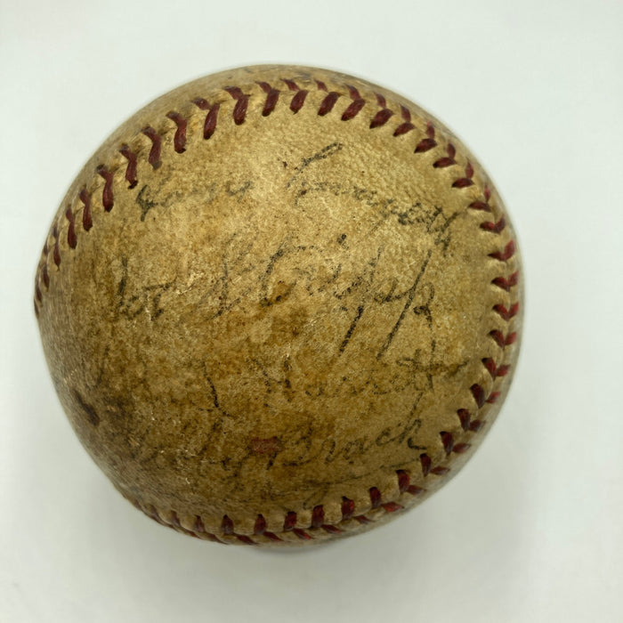 Honus Wagner Heinie Manush  Waite Hoyt HOF Multi Signed Baseball Beckett COA