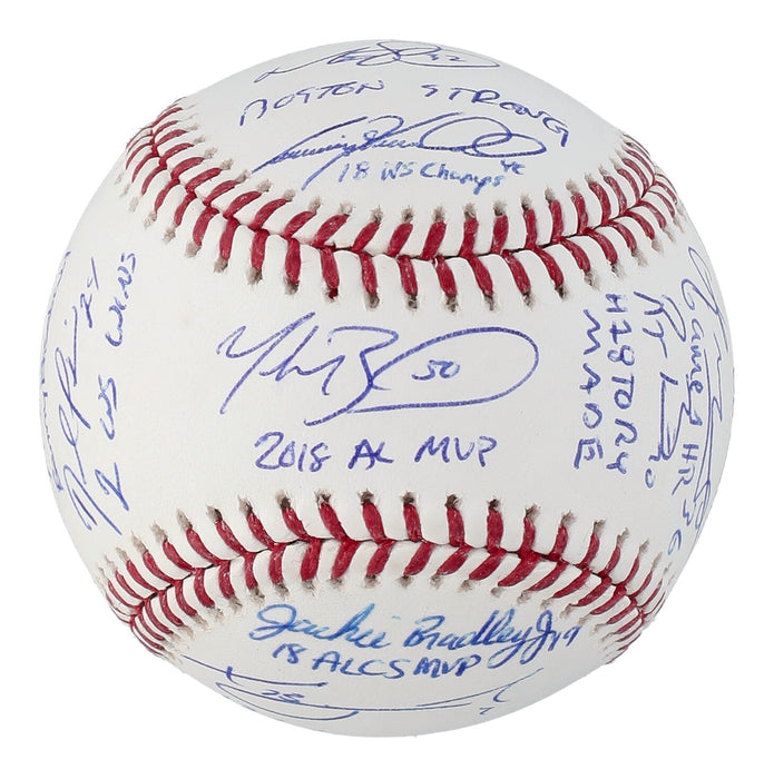 2018 Boston Red Sox World Series Champs Team Signed Baseball Fanatics #8/18