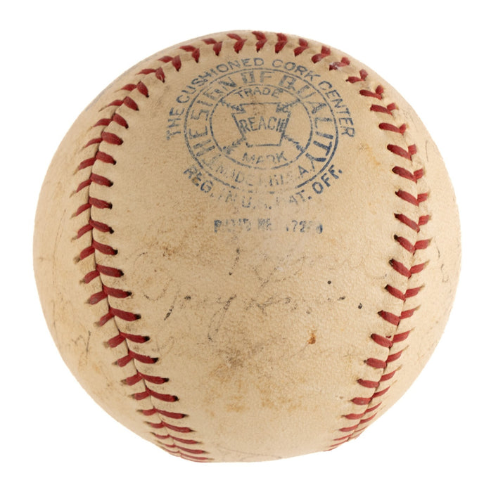 1936 New York Yankees World Series Champs Team Signed Baseball Lou Gehrig JSA