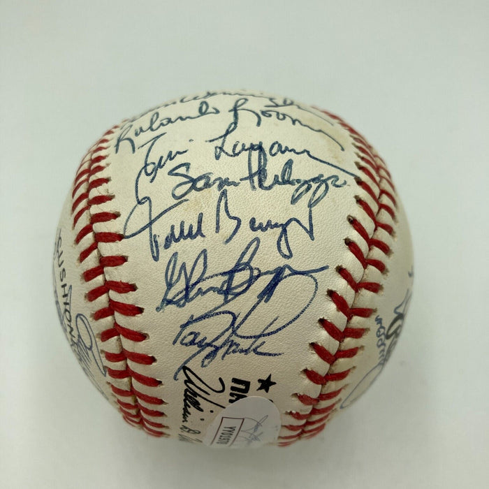 Beautiful 1990 Cincinnati Reds World Series Champs Team Signed Baseball JSA COA