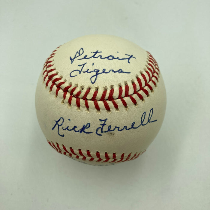 Rick Ferrell Full Name Signed Heavily Inscribed American League Baseball JSA COA