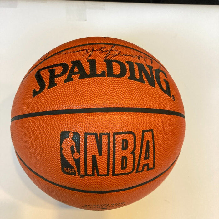 1985-86 Boston Celtics NBA Champs Team Signed Official NBA Game Basketball UDA