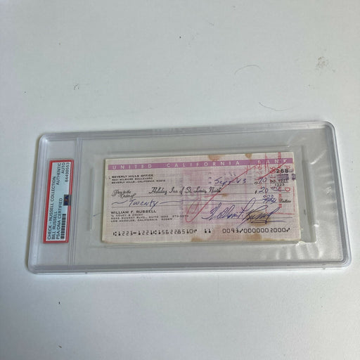 Bill Russell Signed Autographed Bank Check PSA DNA Boston Celtics HOF Legend