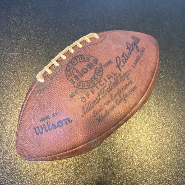 1960's Cleveland Browns Team Signed Game Used The Duke Football With Jim Brown