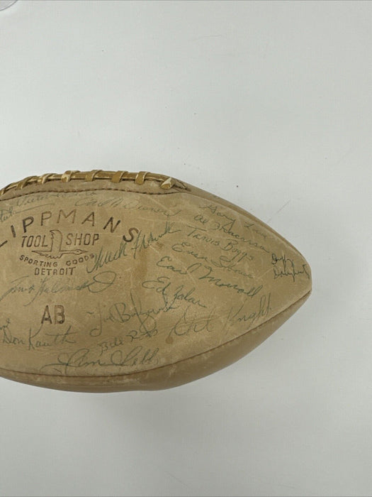 1953 Michigan State Spartans NCAA Champs Team Signed Football Beckett COA