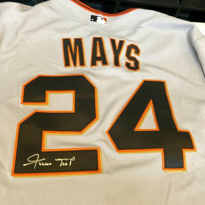 Willie Mays Signed 2010 San Francisco Giants Game Issued W.S. Jersey JSA MINT 9