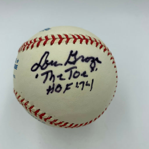 Rare Lou Groza "The Toe" Hall Of Fame 1974 Signed Baseball With JSA COA NFL