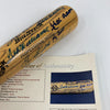Beautiful Hall Of Fame Multi Signed Bat 34 Sigs Ted Williams Hank Aaron JSA COA