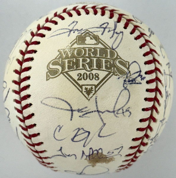 2008 Tampa Bay Rays AL Champs Team Signed World Series Baseball Beckett COA