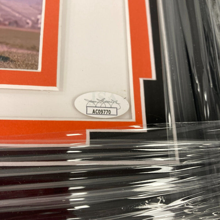 Beautiful Willie Mays Signed Framed Plexiglass Display JSA Certified