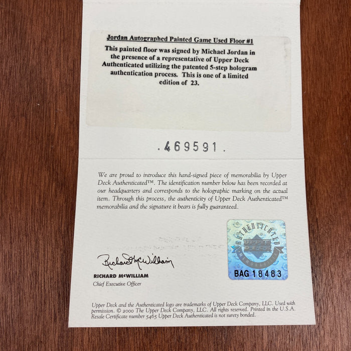 Michael Jordan Signed Last Dance Game Used Final Floor NBA Finals UDA & JSA COA