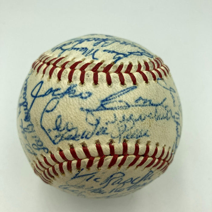 Beautiful Jackie Robinson Joe Dimaggio Hall Of Fame Multi Signed Baseball JSA