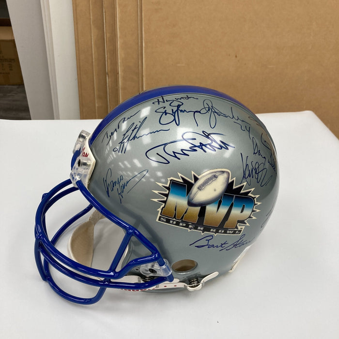 Beautiful Super Bowl MVP's Signed Full Size Authentic Helmet 25 Sigs JSA COA