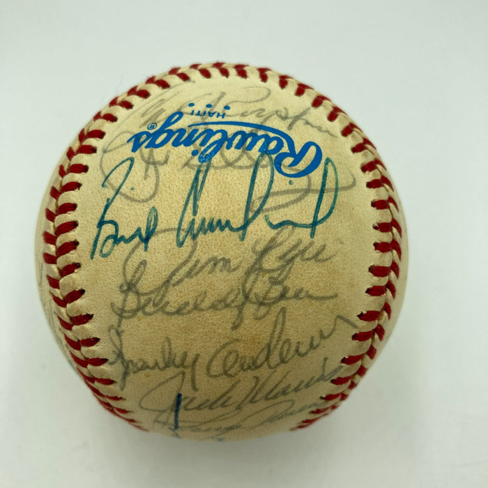 1984 All Star Game Team Signed Baseball Reggie Jackson Cal Ripken Jr. JSA COA