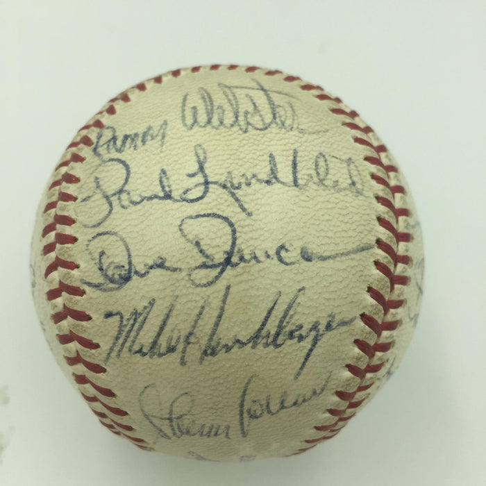 1968 Reggie Jackson Rookie Oakland Athletics A's Team Signed Baseball JSA COA