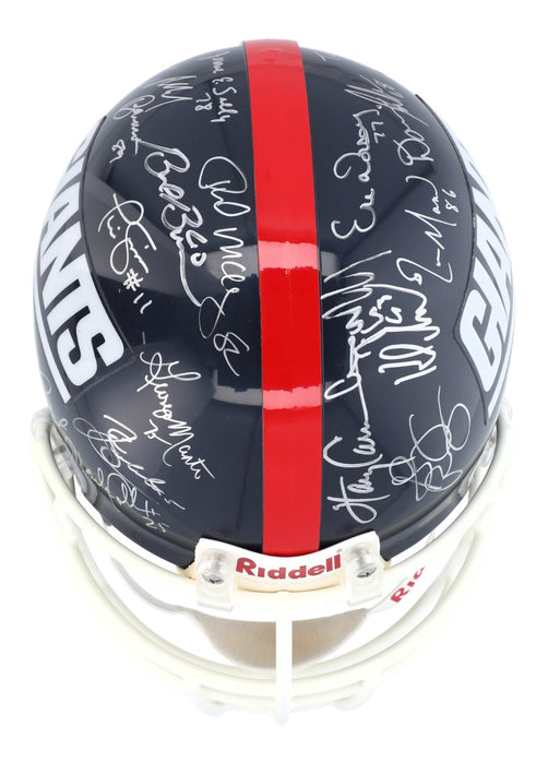 1986 New York Giants Super Bowl Champs Team Signed Full Size Helmet Steiner COA