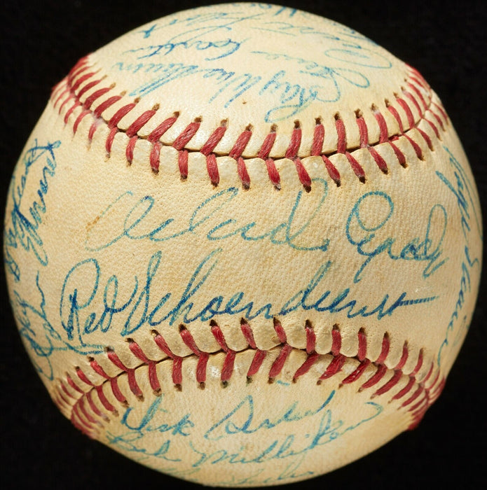 1968 St. Louis Cardinals NL Champs Team Signed Baseball Beckett COA Roger Maris