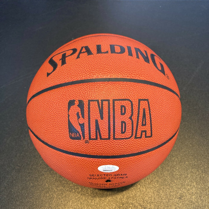 Beautiful Wilt Chamberlain Signed Spalding NBA Basketball JSA Graded GEM MINT 10