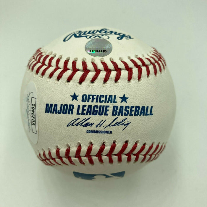 Andy Pettitte Signed Heavily Inscribed STAT MLB Baseball 11/24 JSA COA
