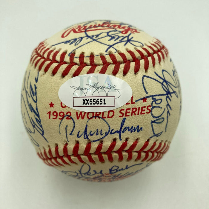 1992 Toronto Blue Jays World Series Champs Team Signed W.S. Baseball JSA COA