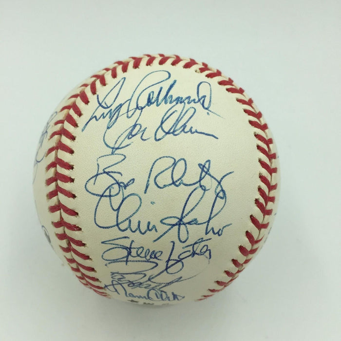 1992 Cincinnati Reds Team Signed National League Baseball Barry Larkin JSA COA
