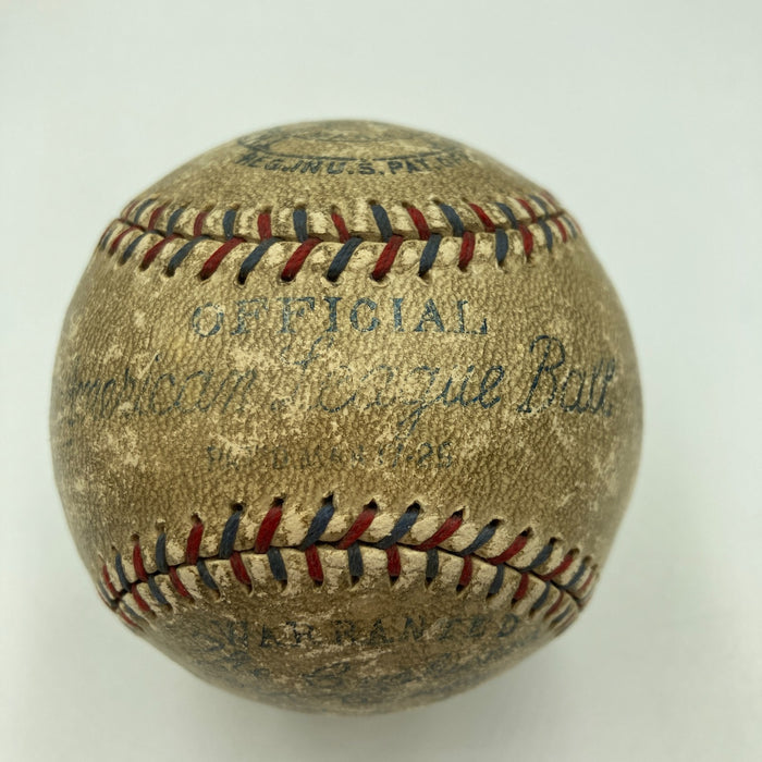 Lou Gehrig Single Signed 1925 Official American League Baseball JSA COA