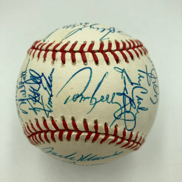 1991 Minnesota Twins World Series Champs Team Signed Baseball JSA COA 31 Sigs