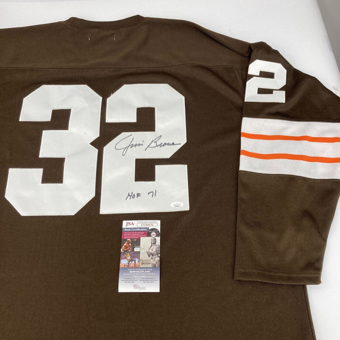 Jim Brown HOF 1971 Signed 1964 Cleveland Browns Mitchell & Ness Jersey JSA COA