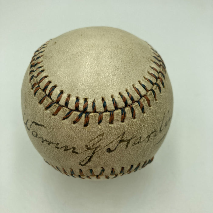 President Warren G. Harding Single Signed Baseball JSA COA The Only One Known