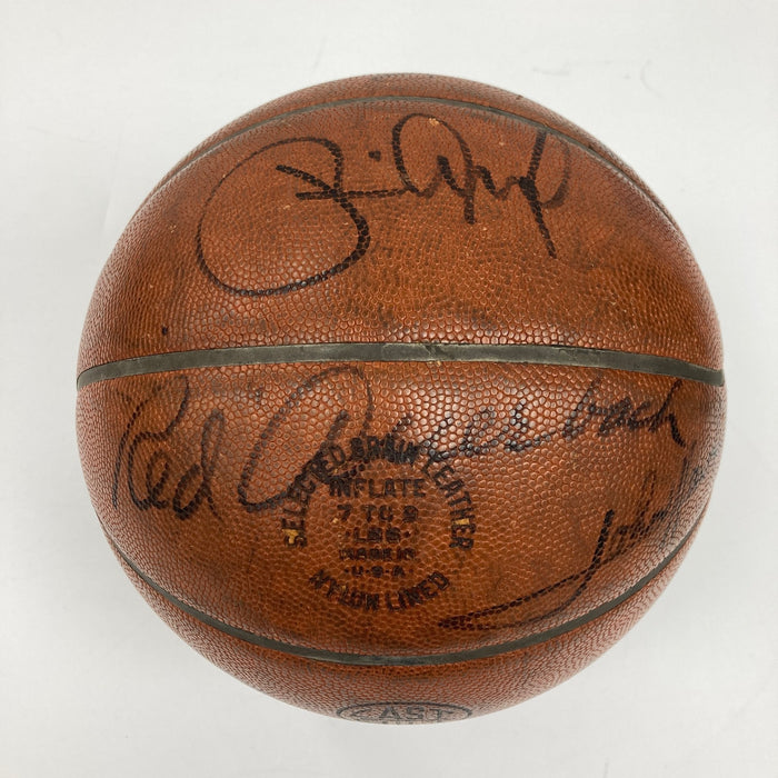 1975-76 Boston Celtics NBA Champs Team Signed Game Used Basketball Beckett COA