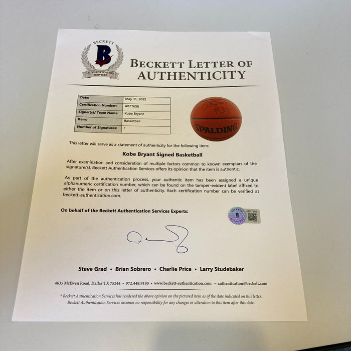 Kobe Bryant #33 Pre Rookie (High School Era) Signed NBA Game Basketball JSA COA