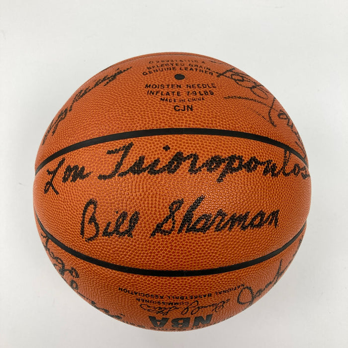 1956-1957 Boston Celtics  NBA Champs Team Signed Basketball JSA COA