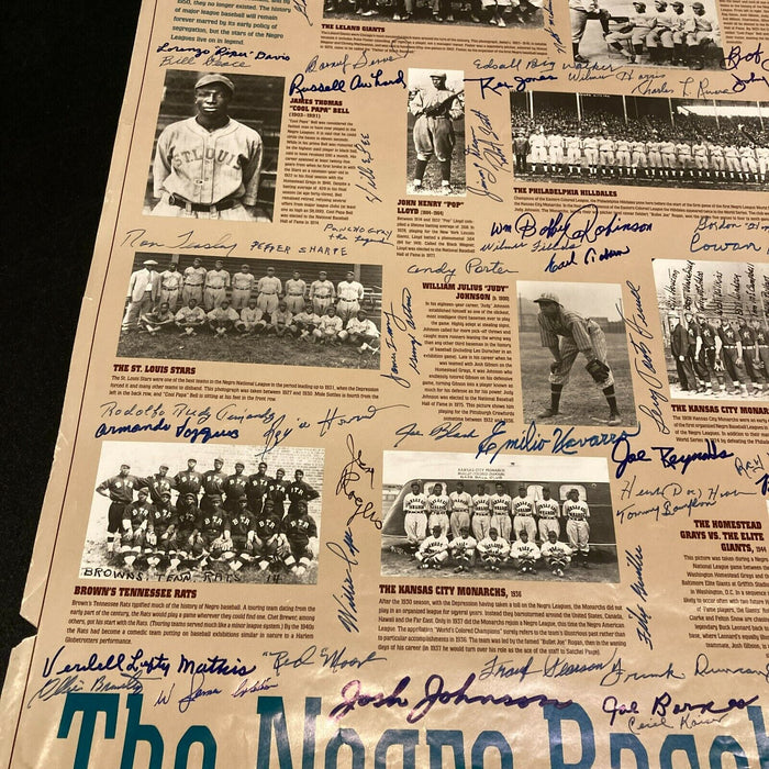 Incredible Negro League Legends Signed Huge 24x26 Photo 120 Sigs Willie Mays JSA
