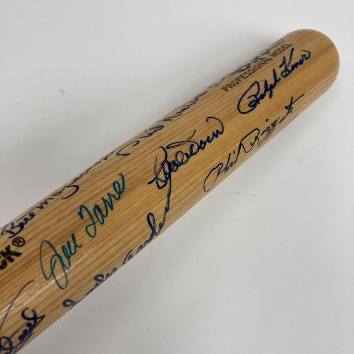 Hall Of Fame Multi Signed Baseball Bat 20 Sigs Kirby Puckett Gary Carter JSA COA