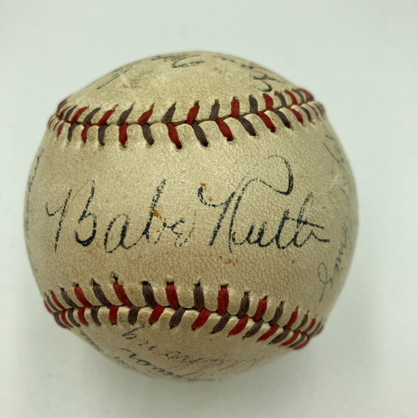Babe Ruth & Lou Gehrig 1934 New York Yankees Team Signed Baseball JSA COA