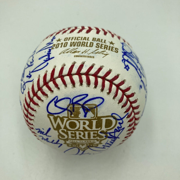 2010 Texas Rangers AL Champs Team Signed World Series Baseball MLB Authentic