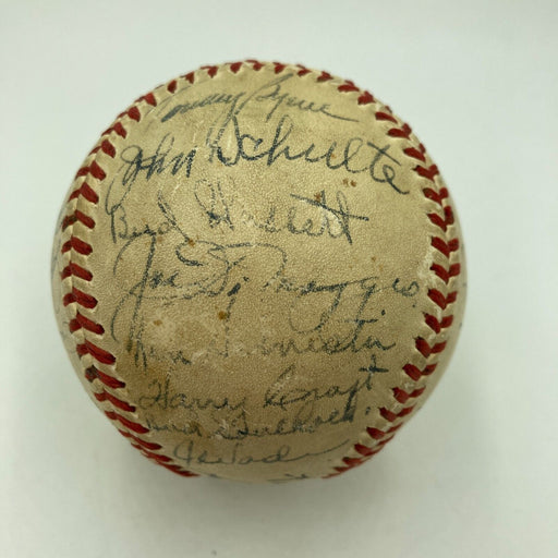 1947 New York Yankees World Series Champs Team Signed Baseball JSA COA