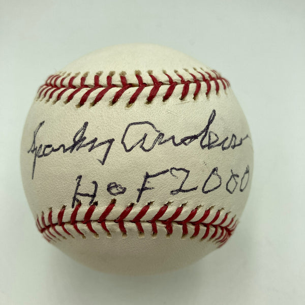 Sparky Anderson HOF 2000 Signed Official Major League Baseball JSA COA