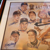 Beautiful Gold Glove Winners Club Signed Large Lithograph With Gary Carter