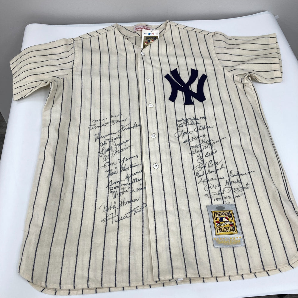 1951 New York Yankees & Giants W.S. Champs Team Signed Jersey PSA DNA MINT 9