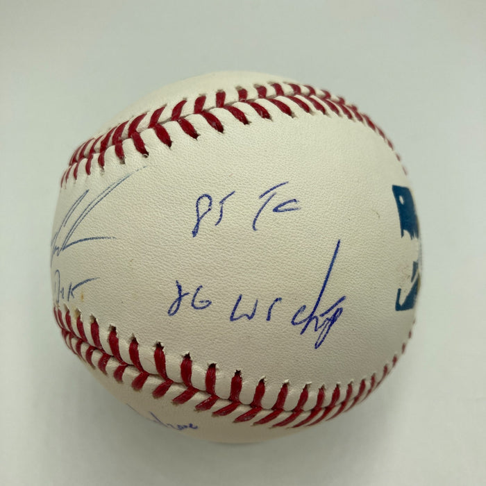 Dwight Doc Gooden Signed Heavily Inscribed STATS MLB Baseball PSA DNA COA