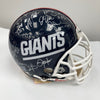 1990 New York Giants Super Bowl Champs Team Signed Full Size Helmet JSA Steiner